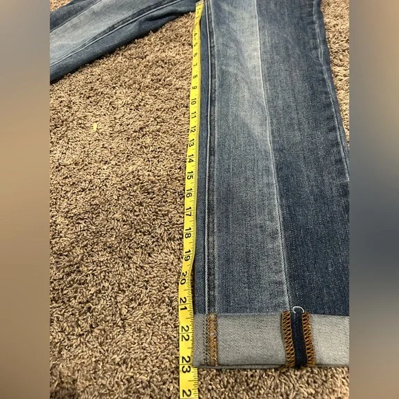 Risen Women’s  Jeans 3 Cropped Cuff Stretch - Picture 4 of 8